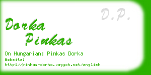 dorka pinkas business card
